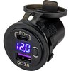 Sea-Dog Round USB &amp; USB-C Power Socket w/Hidden Voltmeter 426518-1